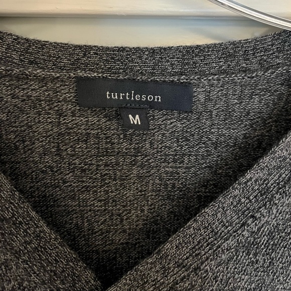 Turtleson V-Neck Sweater in Heather Gray - Picture 4 of 4